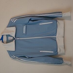 Adidas Vintage baby blue and white jacket